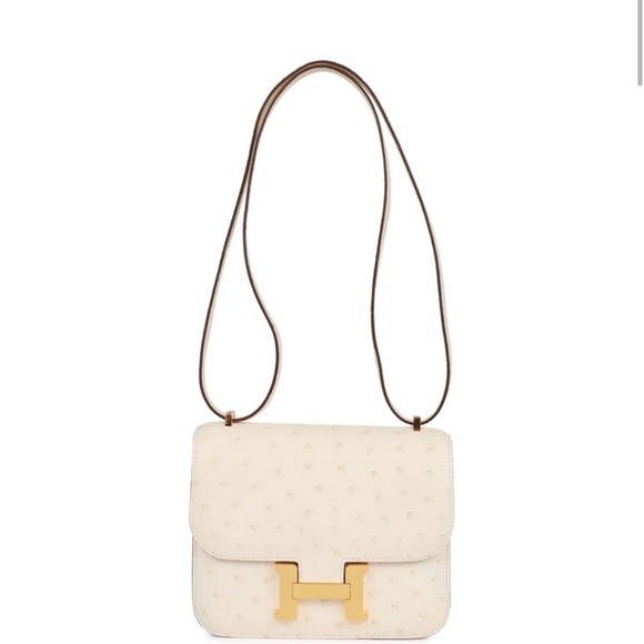 Hermes Constance 18 Nata in Exotic Ostrich. - Picture 5 of 11